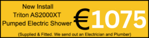 Triton AS2000XT Pumped Electric Shower (New Install)